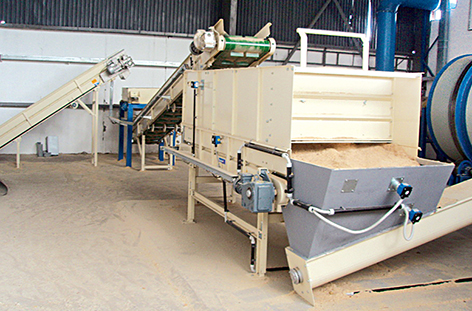 Lines for various types of raw material, piece products, products, and goods 
